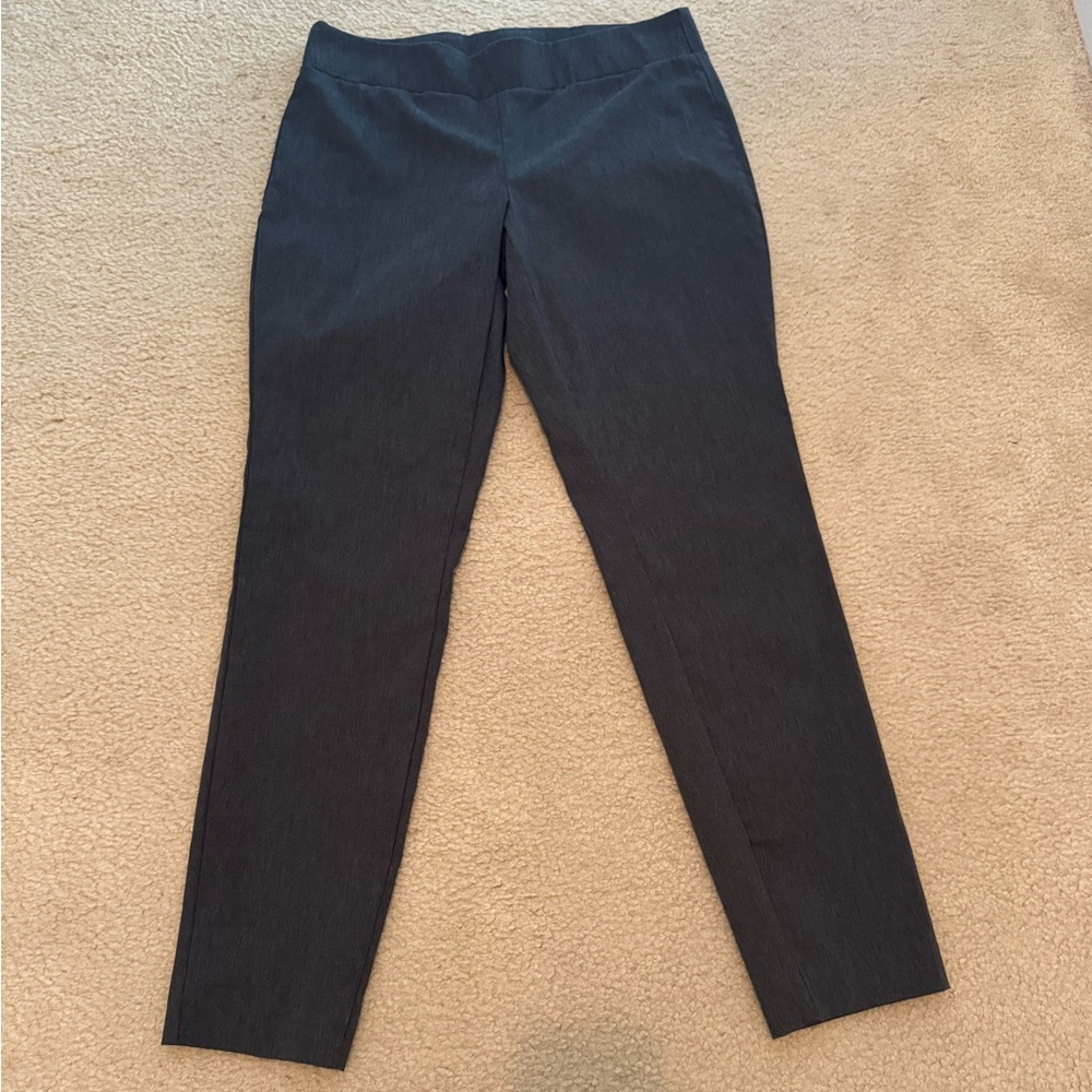 Satinato gray pants, elastic waist